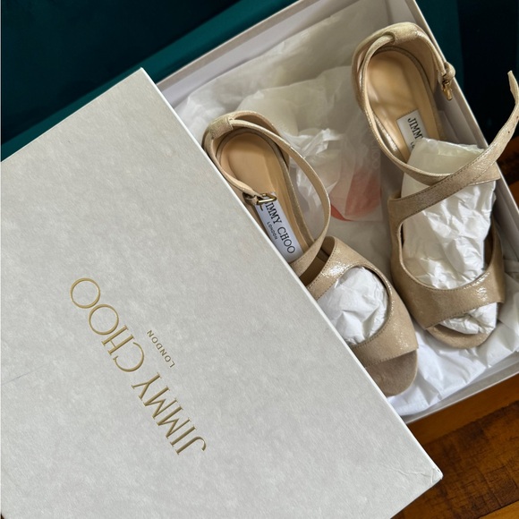 Jimmy Choo Emily sandal shimmering suede - Picture 5 of 7